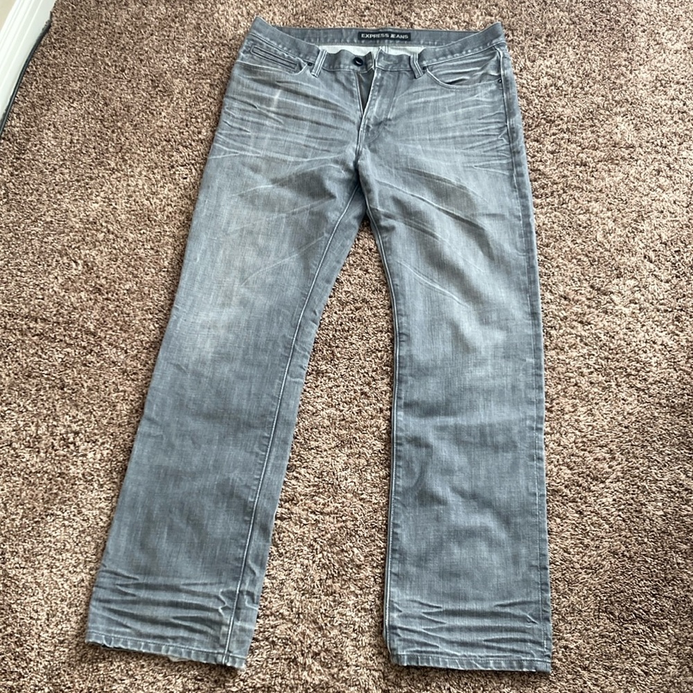 Mens Express Gray Jeans